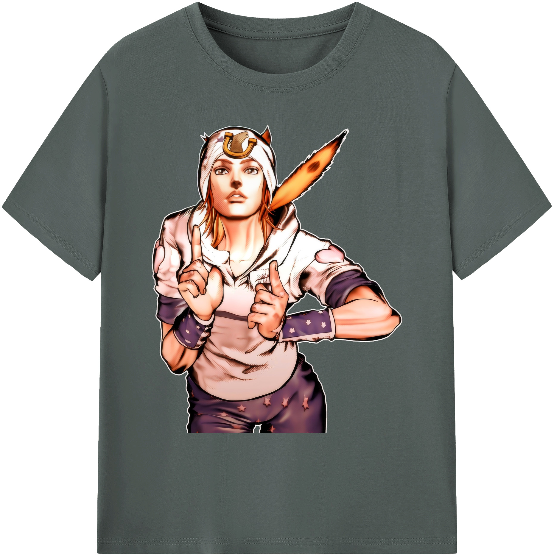 （画像用） ジョジョの奇妙な冒険 ジョナサン?ジョースター JoJo's Bizarre Adventure Jonathan Joestar 綿100％ メンズ半袖Tシャツ｜肌触りやわらか＆通気性